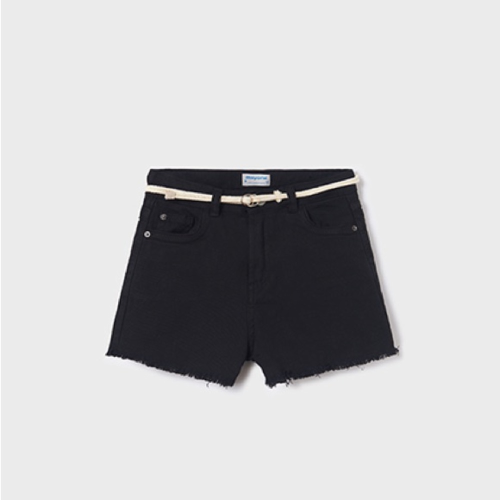 Mayoral Navy Kids Shorts with White Belt